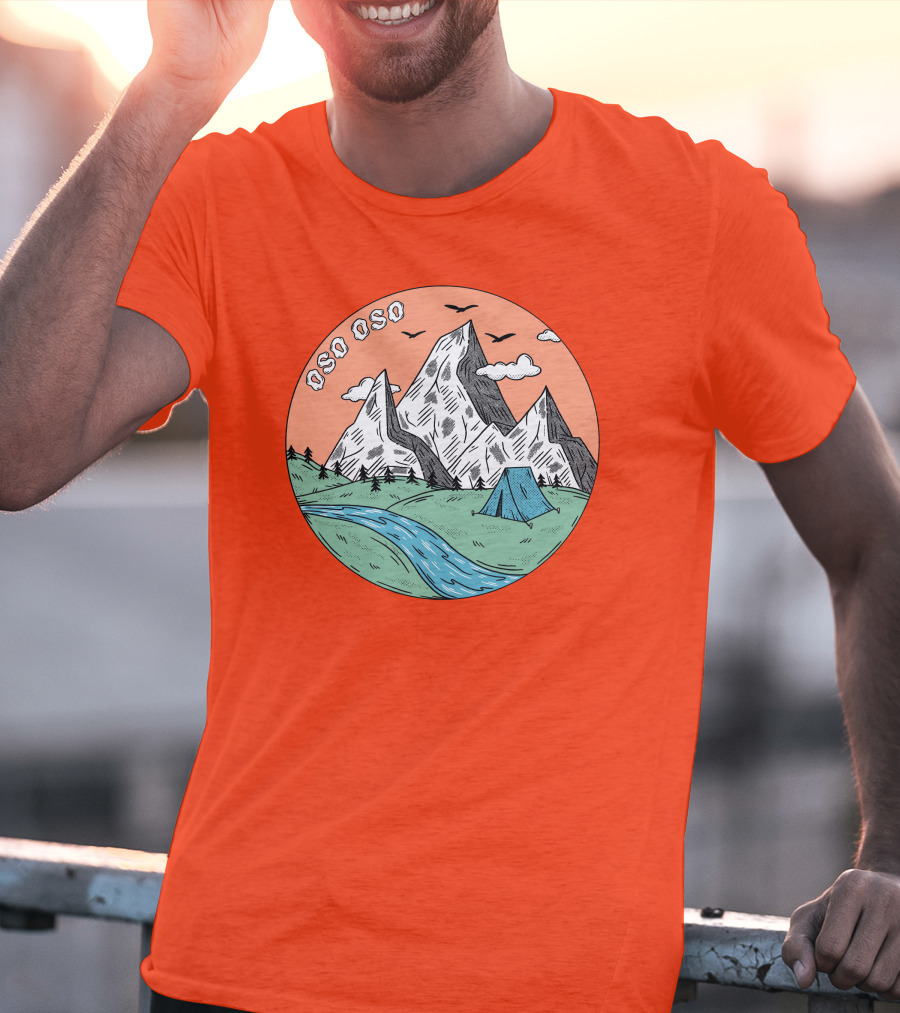 Christine Oso Oso River Tent Camping Mountains T-Shirt
