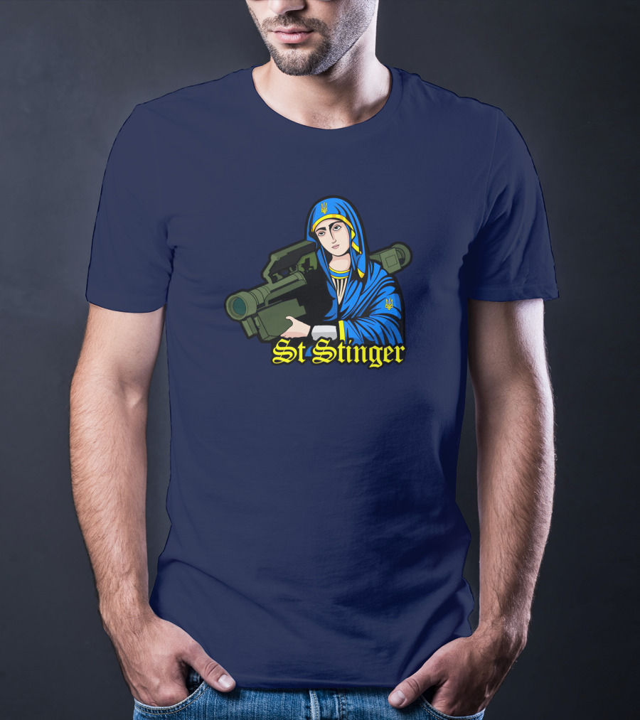 Saint Javelin St Stinger Blue And Yellow Soldier T-Shirt
