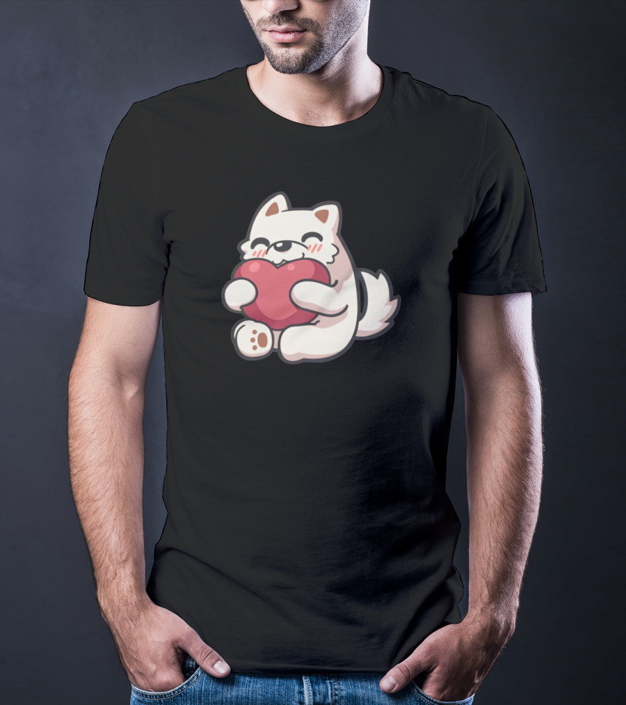 Stream Elements Merch Darkviperau Love Cute Puppy Heart T-Shirt