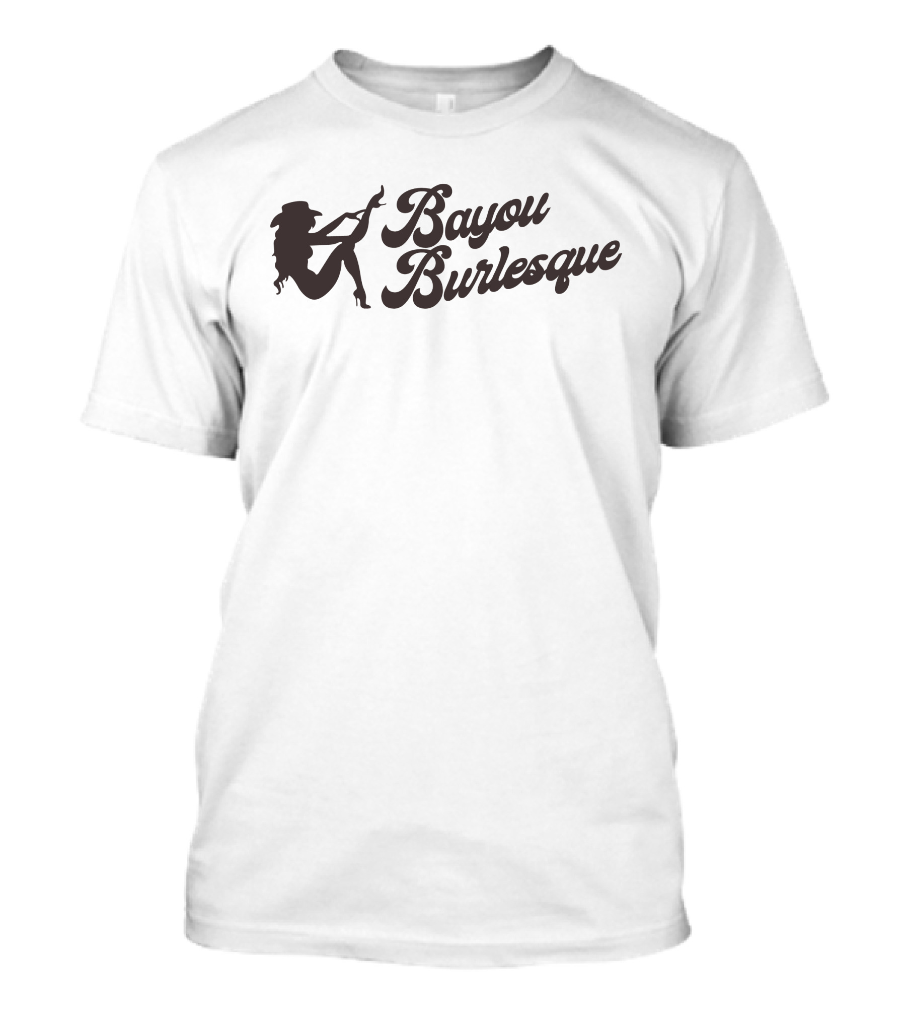 Bayou Burlesque Silhouette Western Hat And High Heels T-Shirt