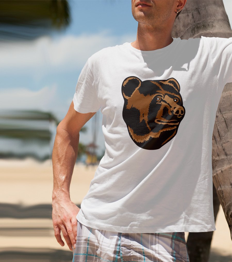 Boston Bruins Logo Bear Head T-Shirt