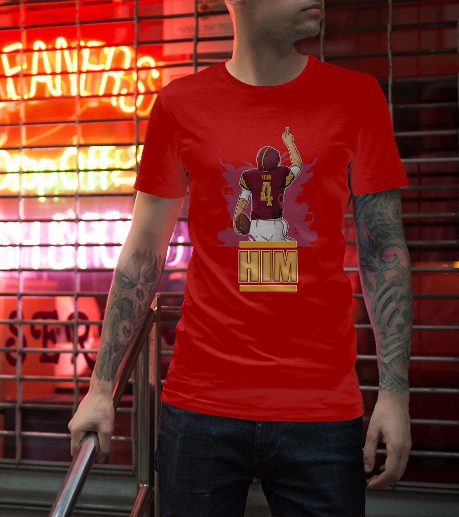 HIM 4 Football Artwork T-Shirt