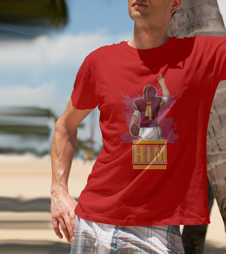 HIM 4 Football Artwork T-Shirt
