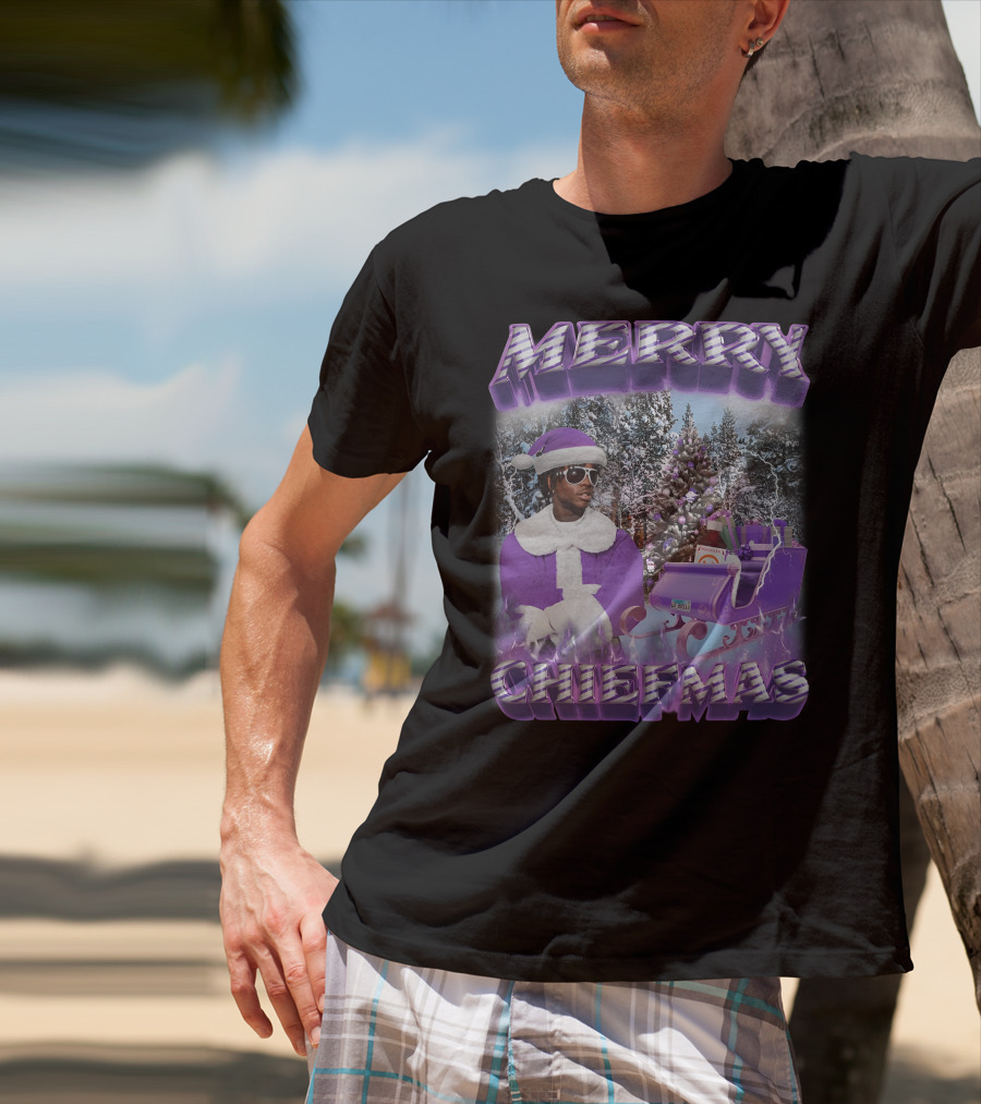 Merry Chiefmas Purple Santa Winter Wonderland T-Shirt