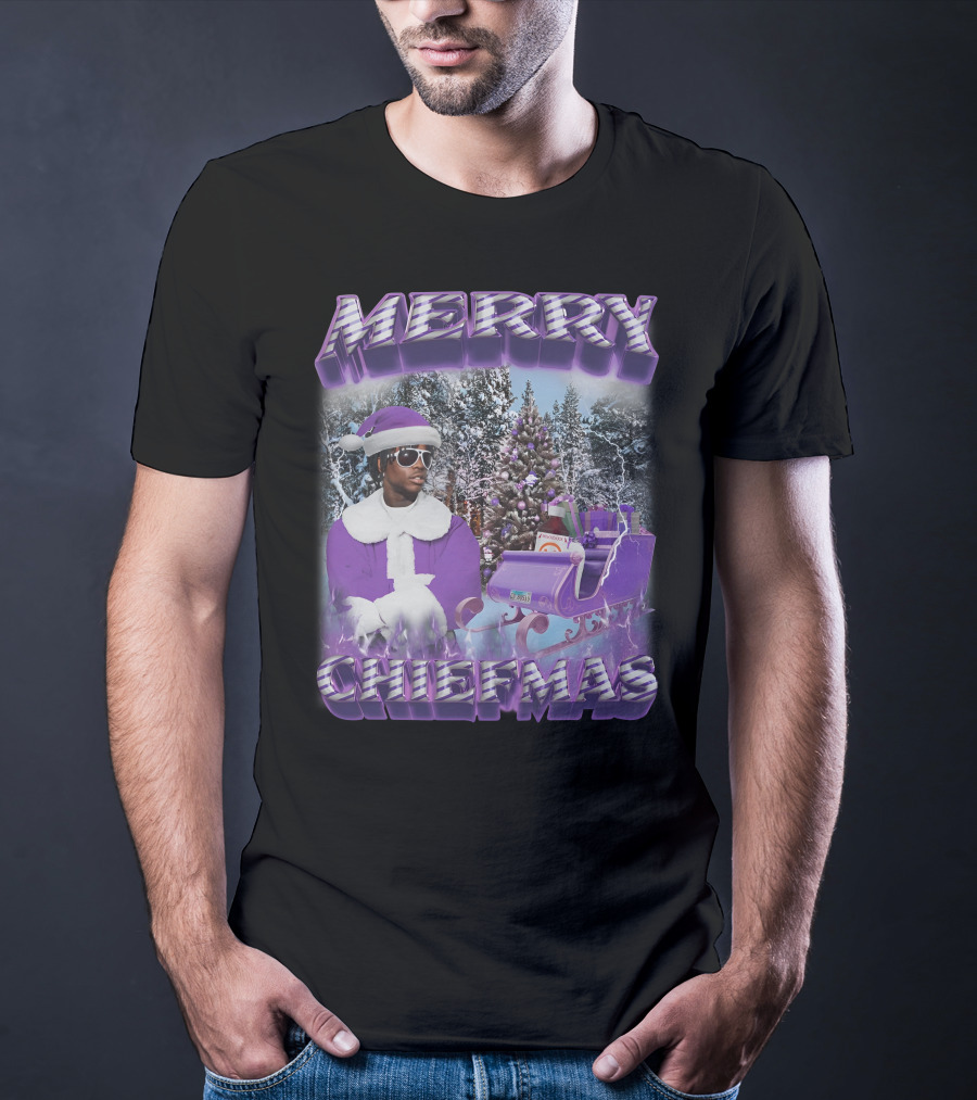 Merry Chiefmas Purple Santa Winter Wonderland T-Shirt