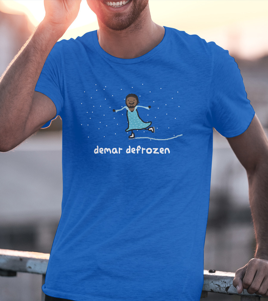 Demar Defrozen Ice Skating Figure With Sparkling Stars T-Shirt
