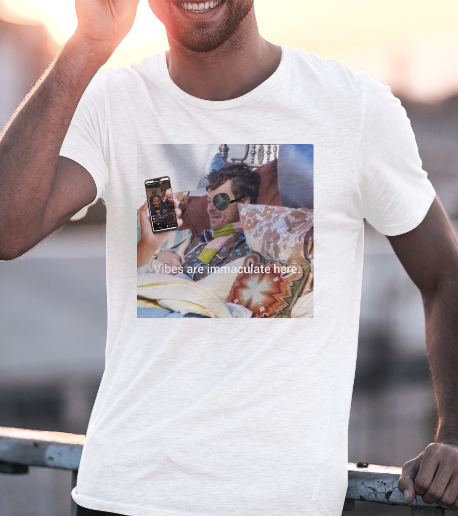Vibes Are Immaculate Here Cozy Bedtime Bliss T-Shirt