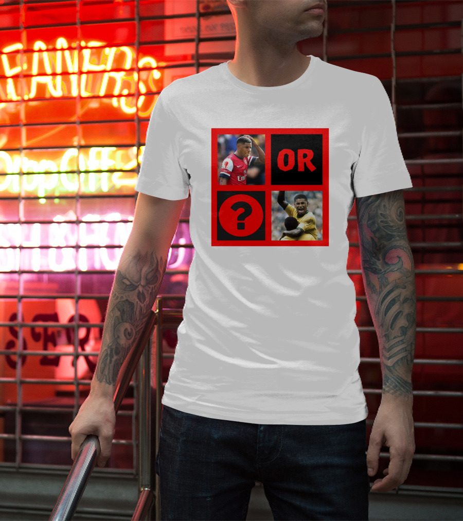 Walcott Question Mark Or Iconic Footballer Image T-Shirt