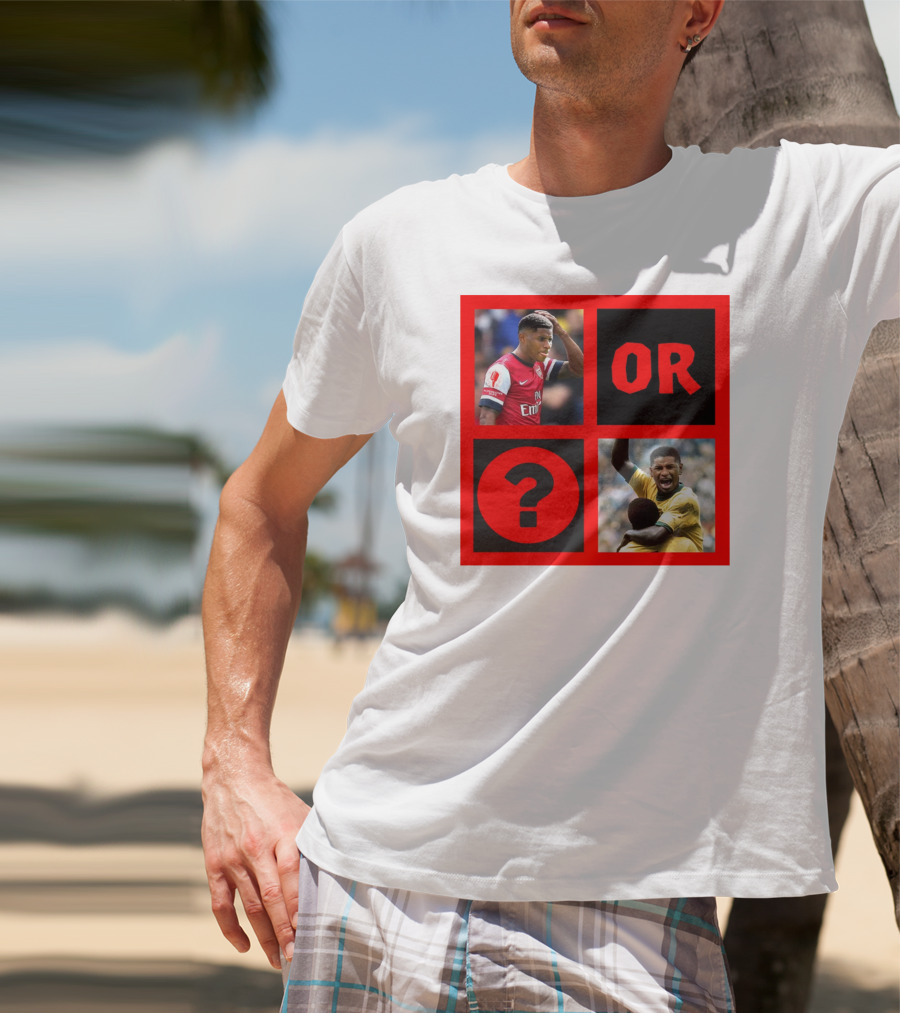 Walcott Question Mark Or Iconic Footballer Image T-Shirt