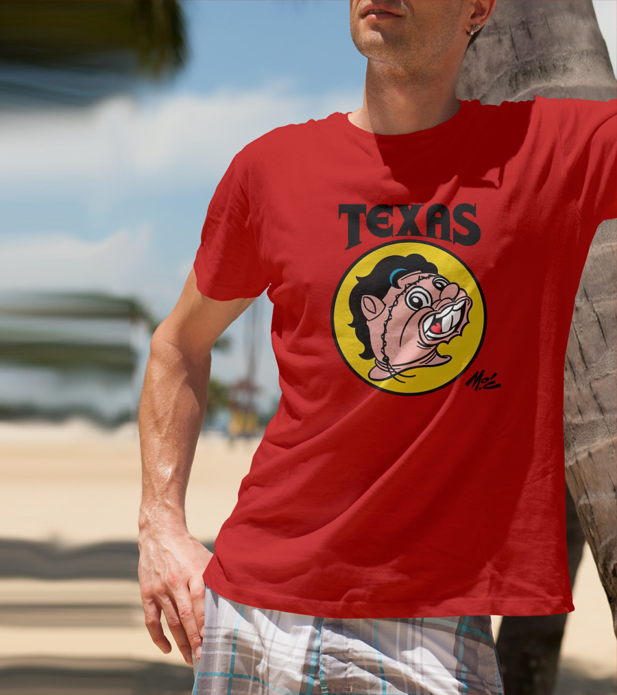 Texas Moc Heather Buckley Mo'e Cartoon T-Shirt
