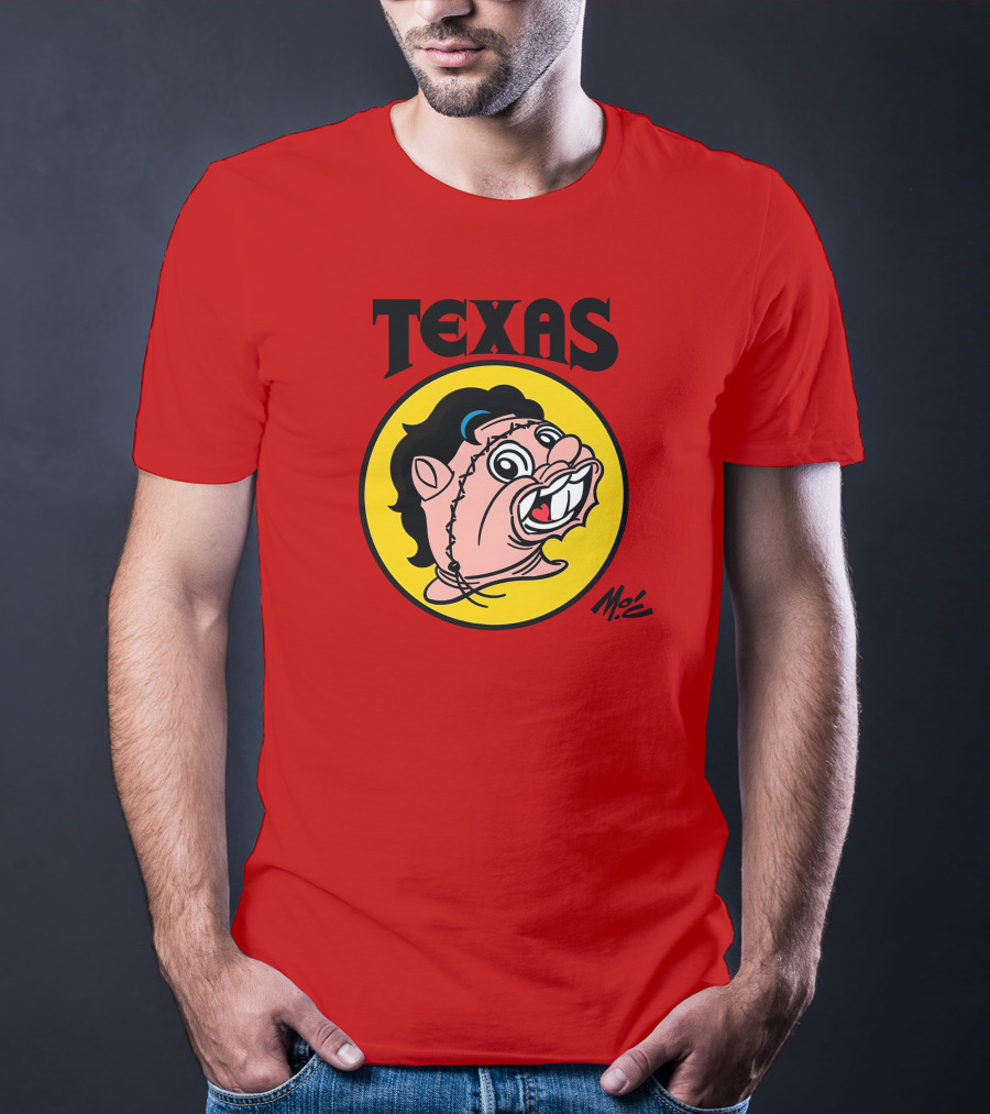 Texas Moc Heather Buckley Mo'e Cartoon T-Shirt