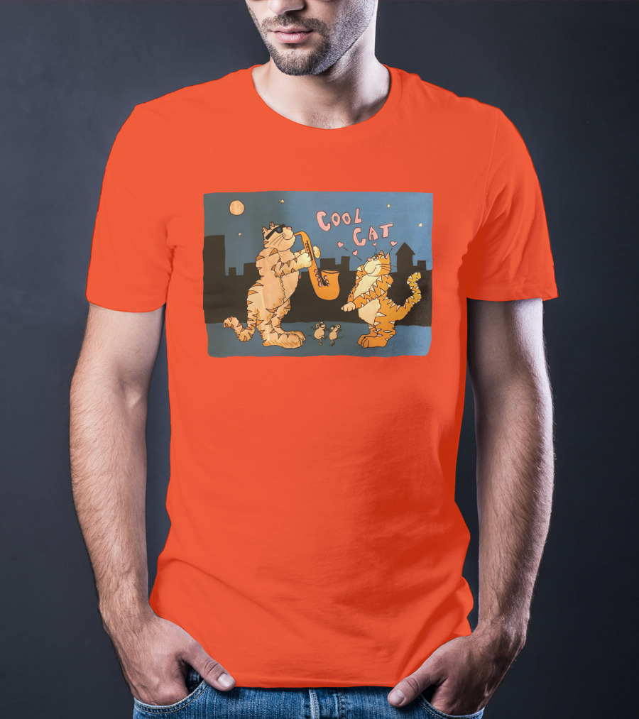 Cool Cat Night Jazz With Playful Felines And Spectators T-Shirt