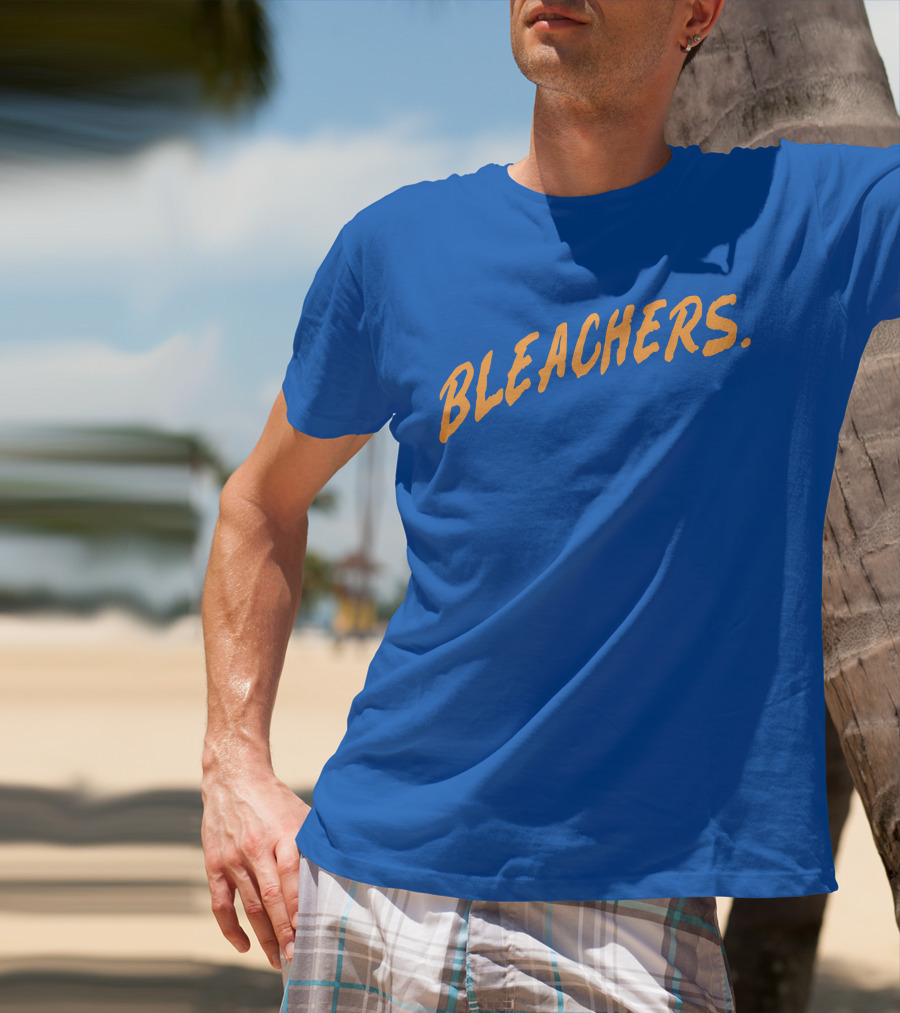 Bleachers Bold Arch Text On Blue T-Shirt