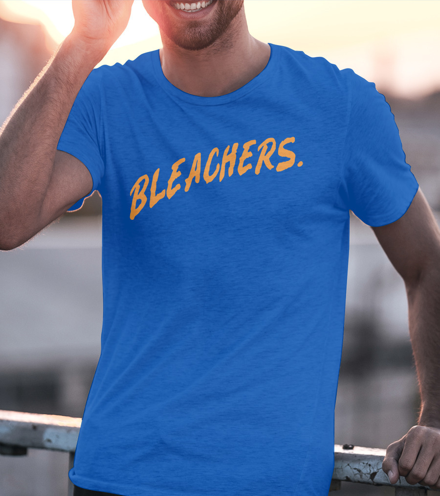 Bleachers Bold Arch Text On Blue T-Shirt