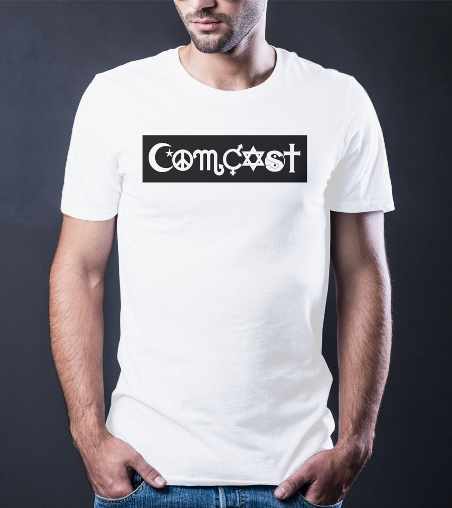 Comcast Peace Coexist Bumper Sticker T-Shirt