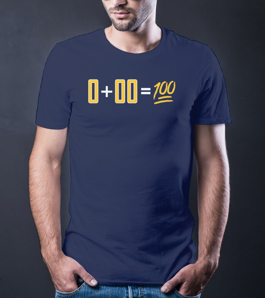 0+00=100 Obvious Equation With Emphasis T-Shirt