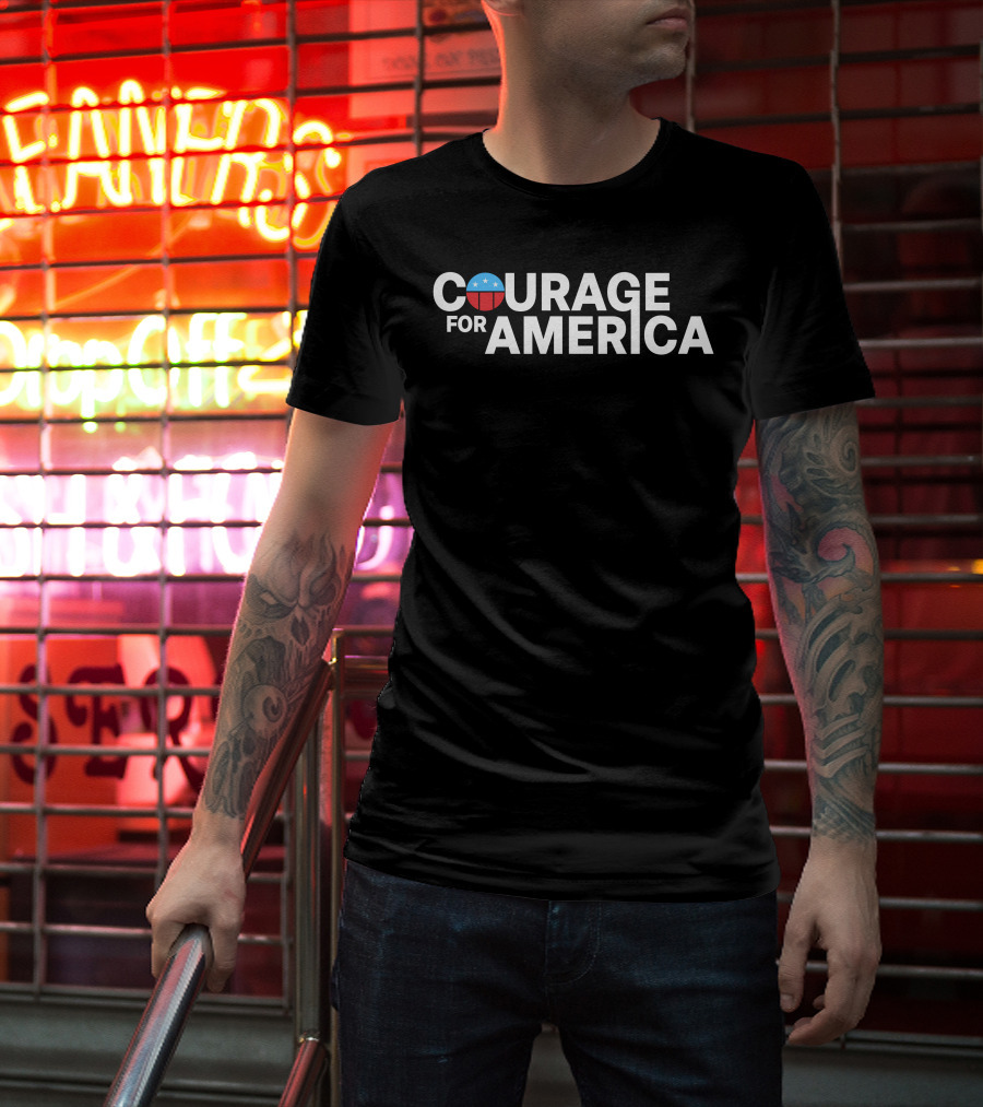 Courage For America Michael Fanone Shirt With Patriotic T-Shirt