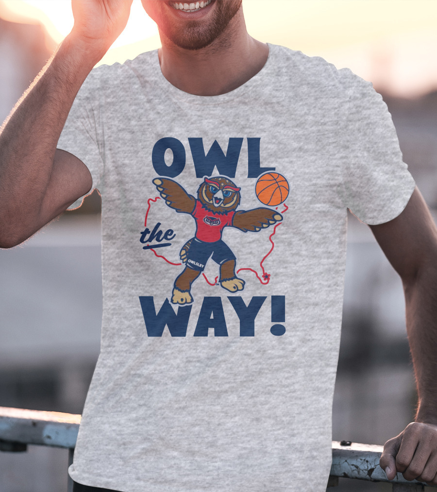 Owlsey Basketball Owl The Way Florida Atlantic T-Shirt