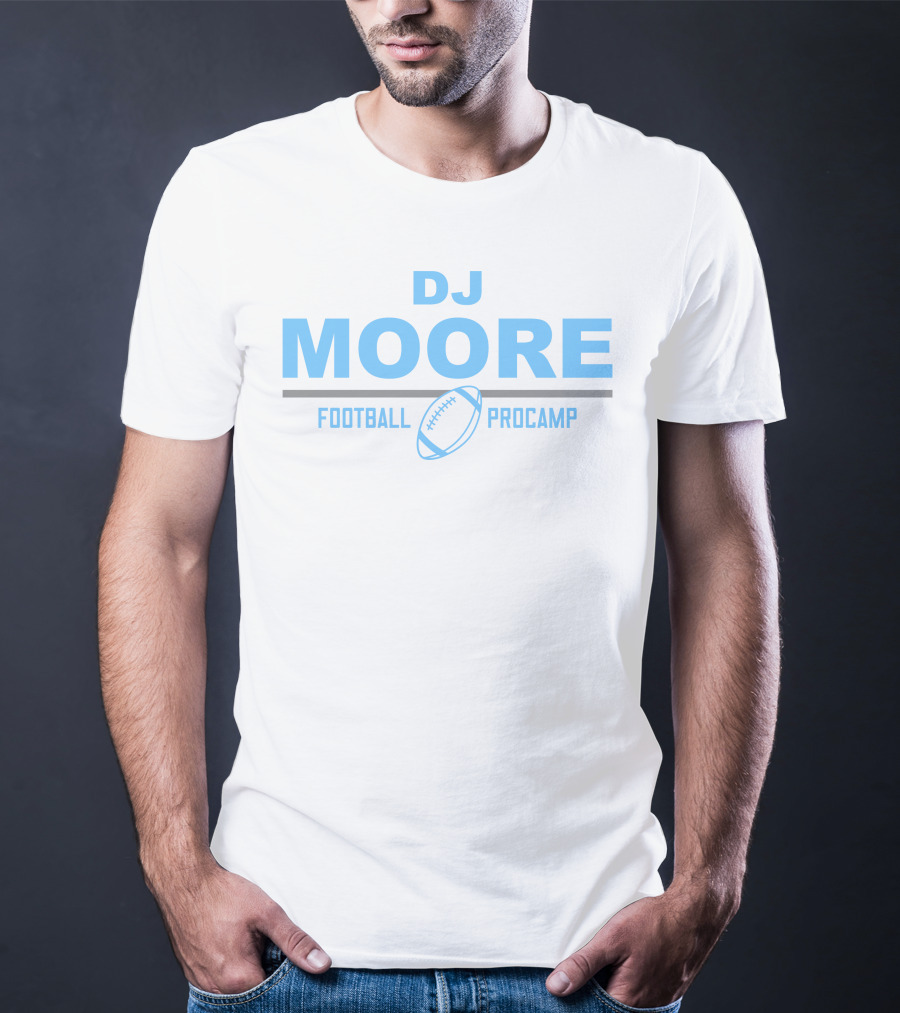 DJ Moore Football Procamp Official Event Logo With Football T-Shirt