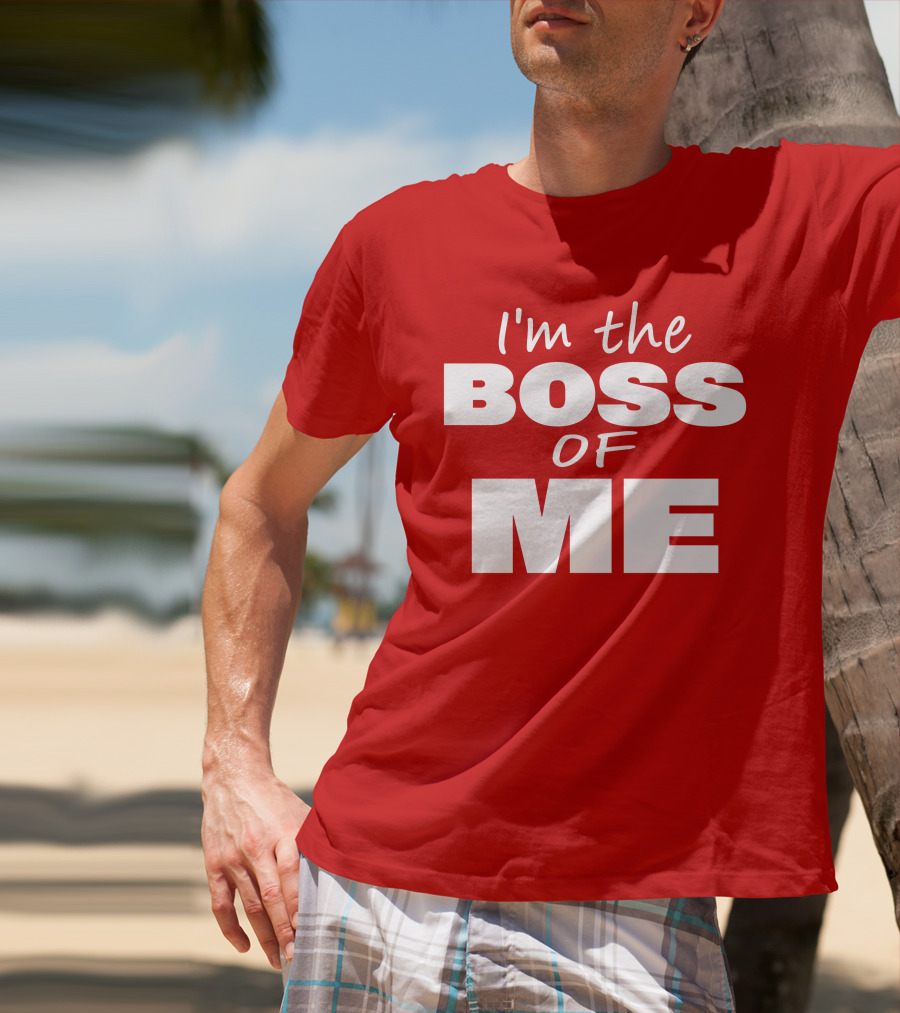 Texas Paul Schroder I'M The Boss Of Me Bold Red T-Shirt