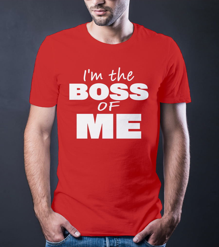 Texas Paul Schroder I'M The Boss Of Me Bold Red T-Shirt