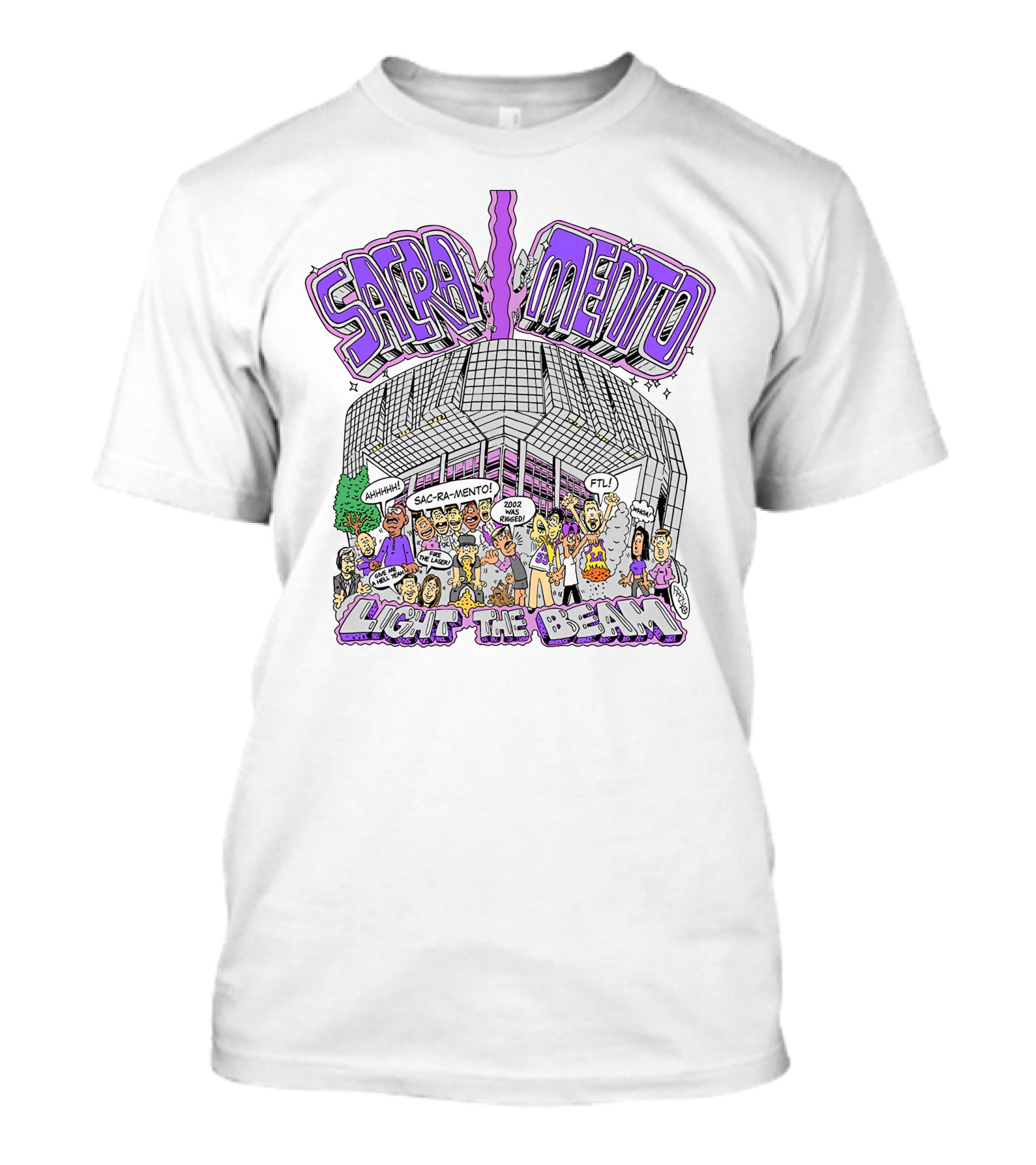 SACRA MENTO Light The Beam Midtownsac Crowd Excitement Energetic Atmosphere T-Shirt