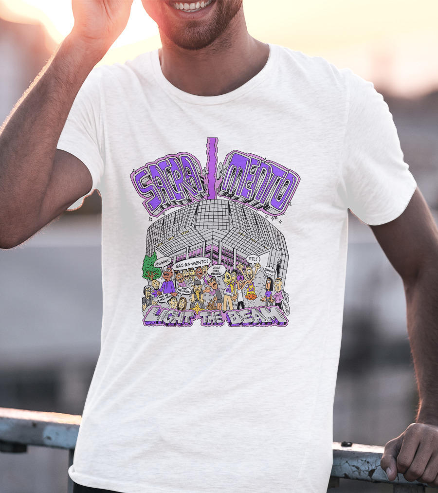SACRA MENTO Light The Beam Midtownsac Crowd Excitement Energetic Atmosphere T-Shirt