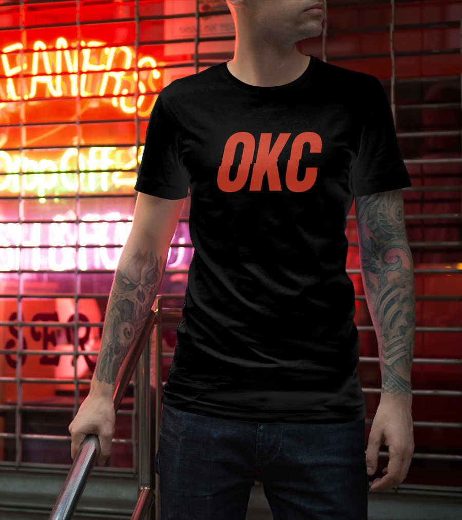 Mark Daigneault OKC Bold Orange Lettering T-Shirt