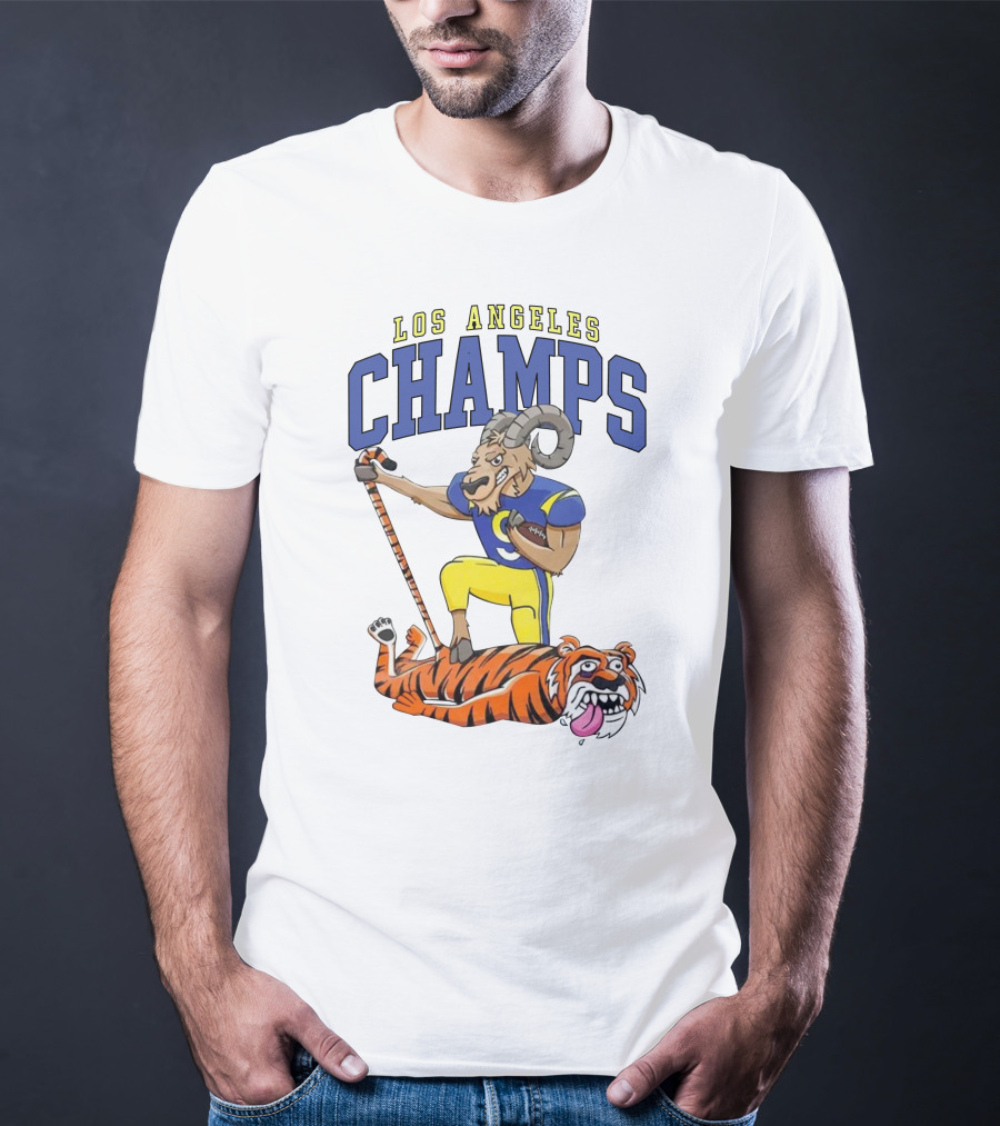 Los Angeles Champs Ram And Tiger Iconic Rivalry T-Shirt
