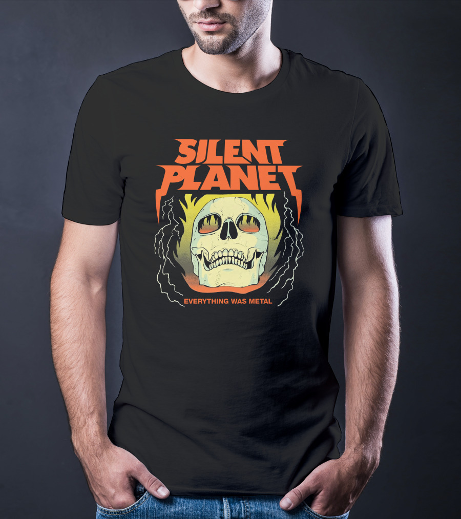 Silent Planet Everything Was Metal Skull Fire T-Shirt