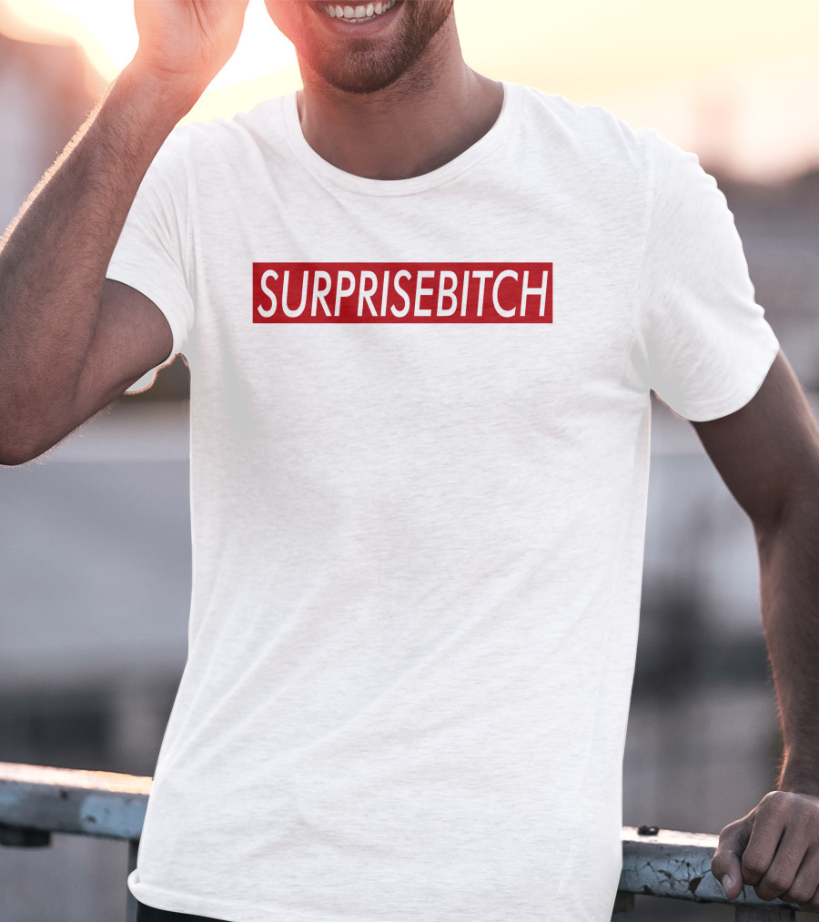 SURPRISEBITCH Bold Statement Red Block Lettering T-Shirt