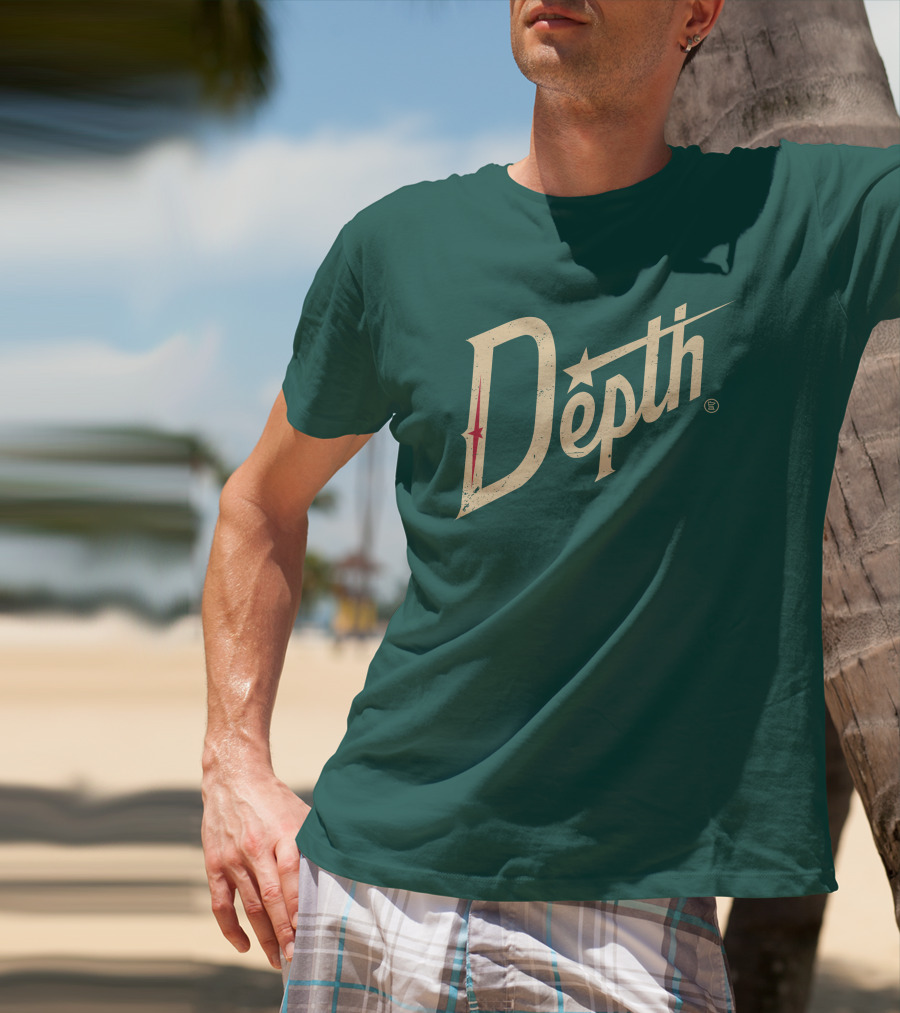 Depth Parody Vintage Style Text With Star Accent T-Shirt