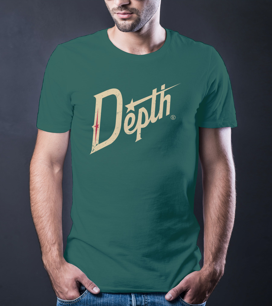 Depth Parody Vintage Style Text With Star Accent T-Shirt