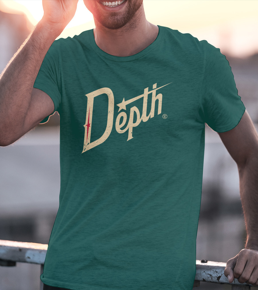 Depth Parody Vintage Style Text With Star Accent T-Shirt