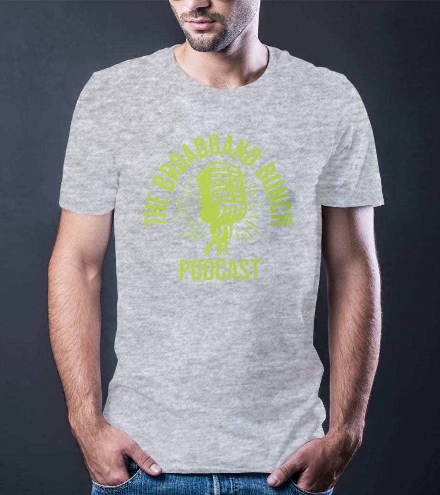 The Broadband Bunch Podcast Microphone T-Shirt