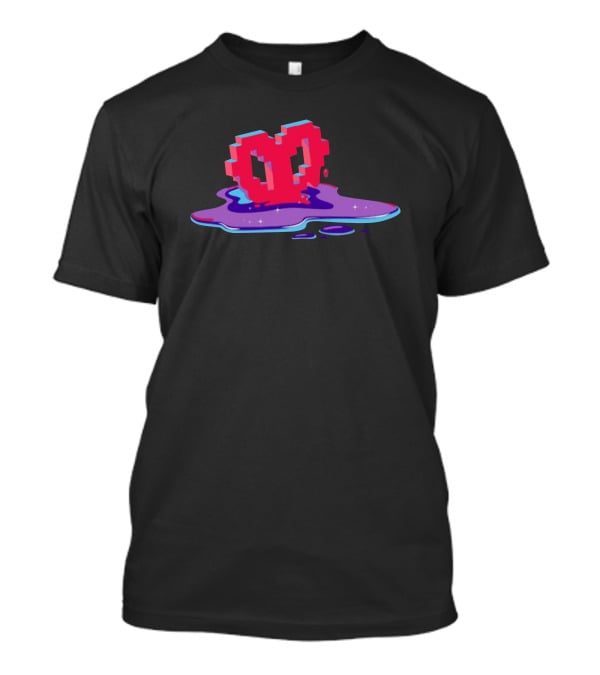 Ph1lza Void Heart Melting Pixel T-Shirt