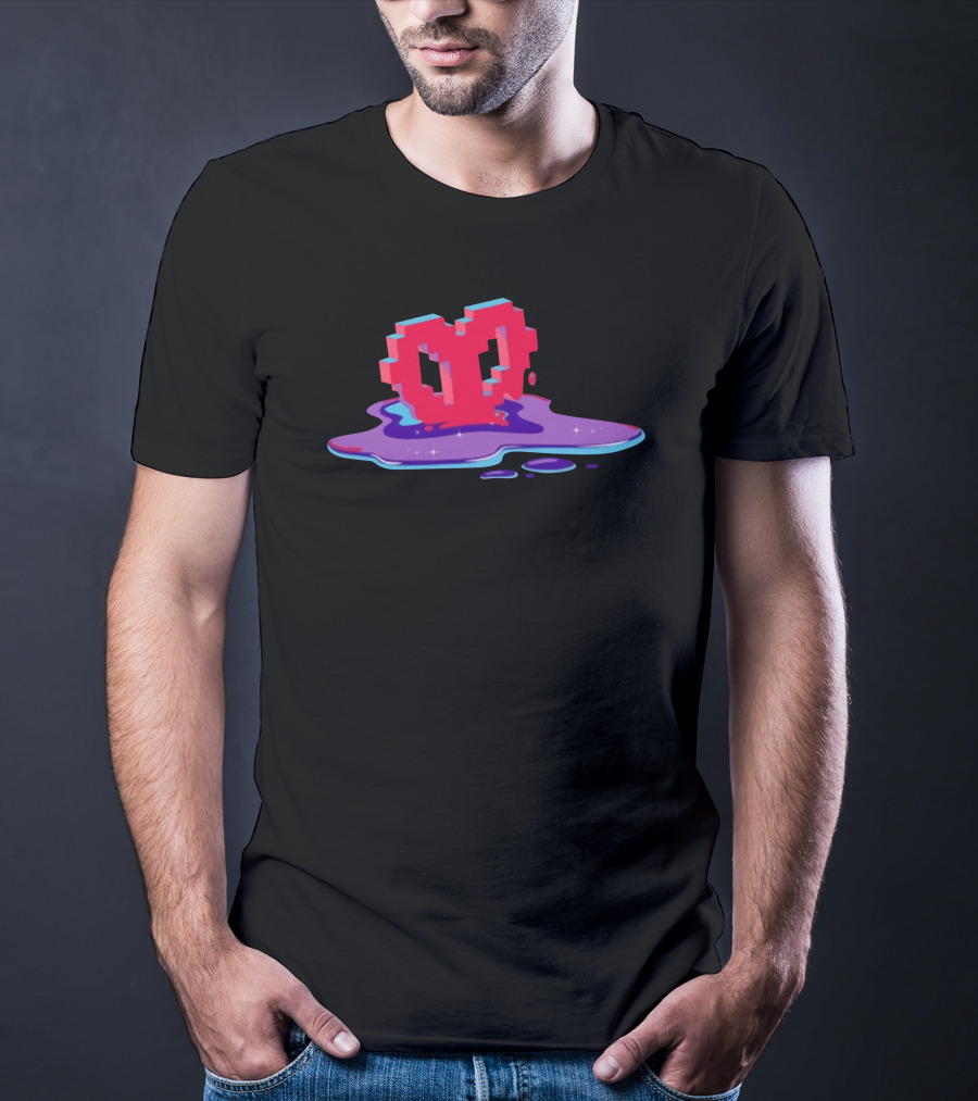 Ph1lza Void Heart Melting Pixel T-Shirt