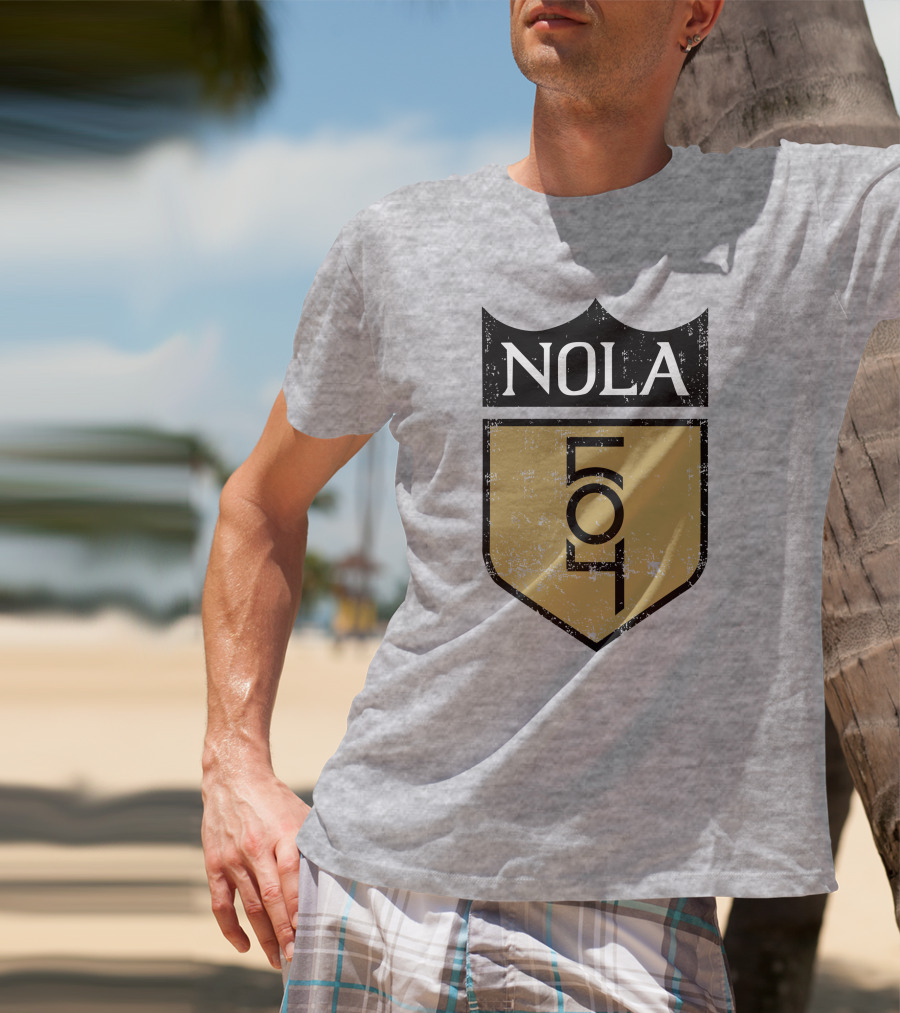 NOLA 504 Shield Badge Emblem T-Shirt