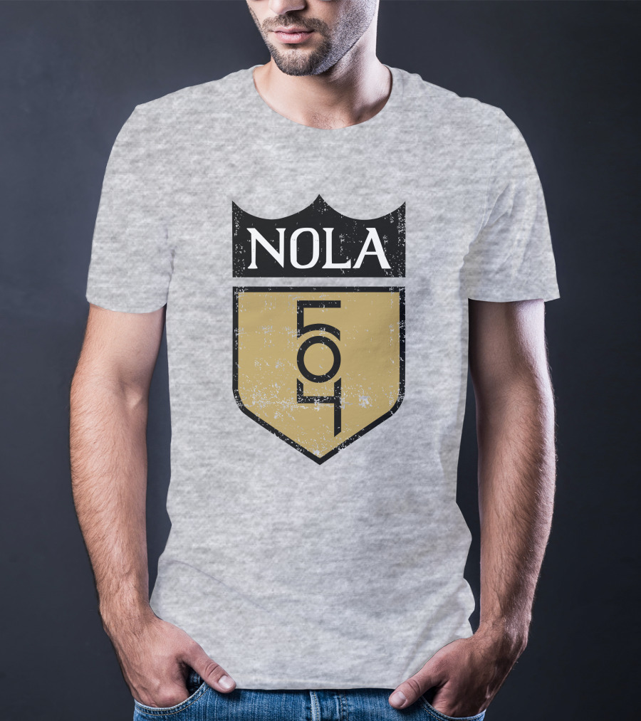 NOLA 504 Shield Badge Emblem T-Shirt