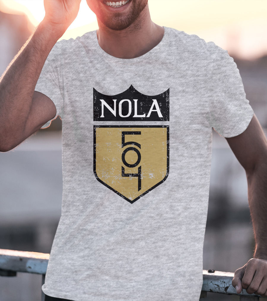 NOLA 504 Shield Badge Emblem T-Shirt