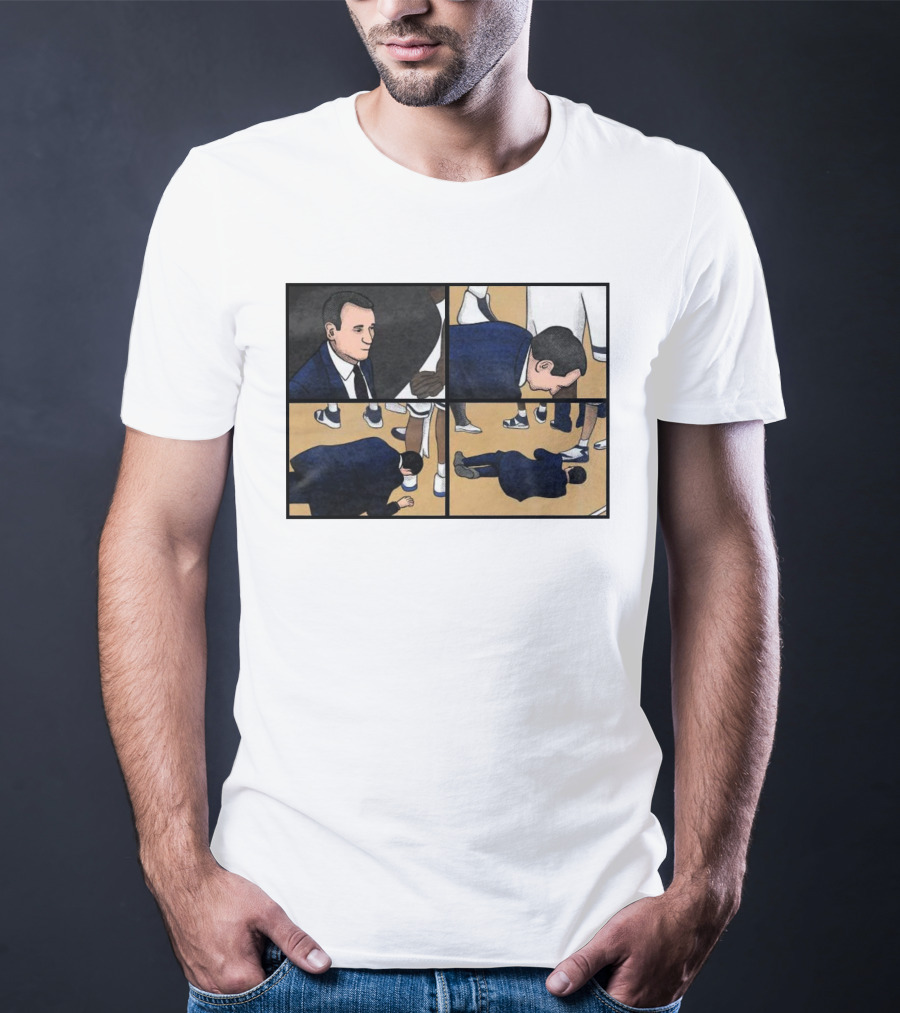 Big Cat Collapse Basketball Comic Panel T-Shirt