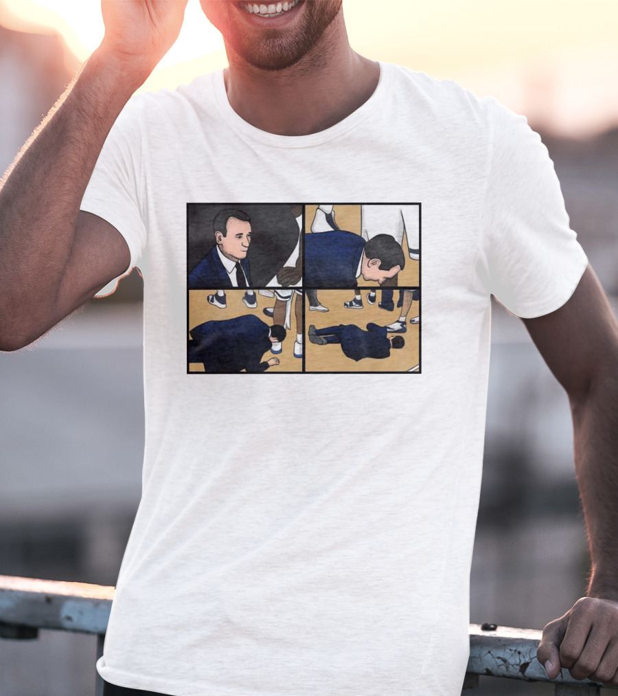 Big Cat Collapse Basketball Comic Panel T-Shirt