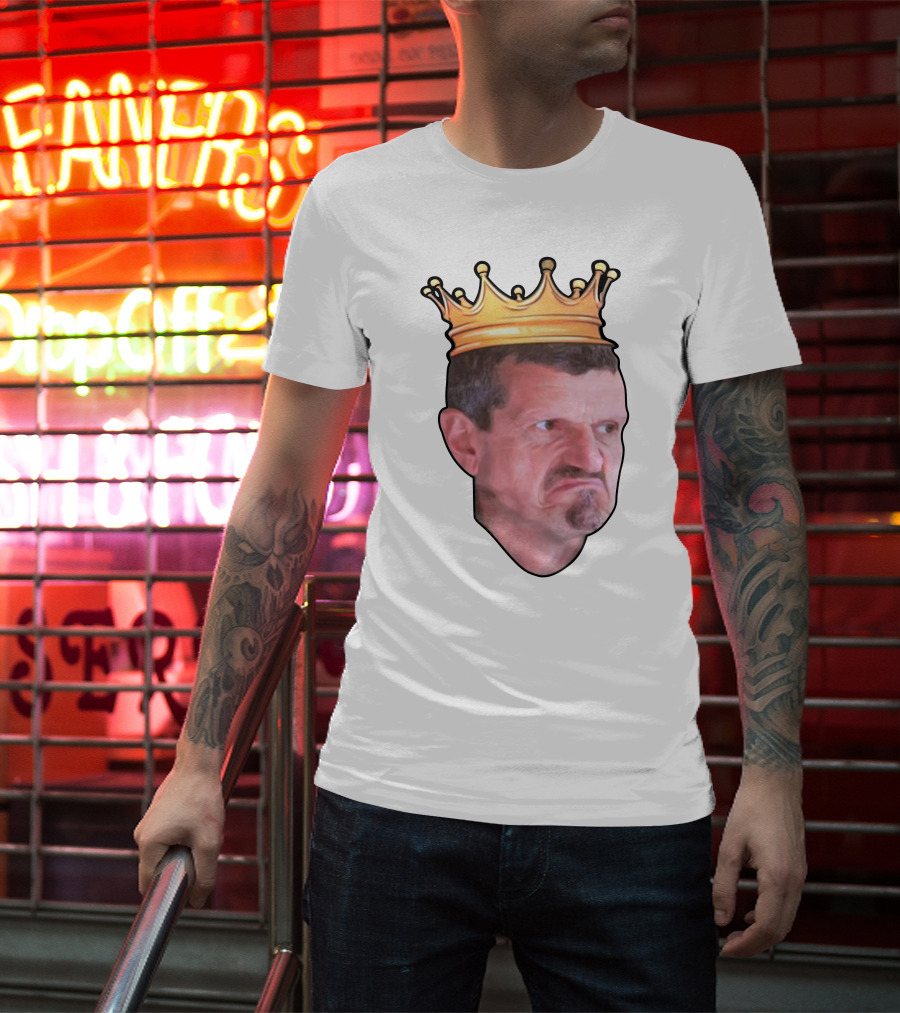 Haas F1 Team Bahrain GP Guenther Steiner King Crown T-Shirt