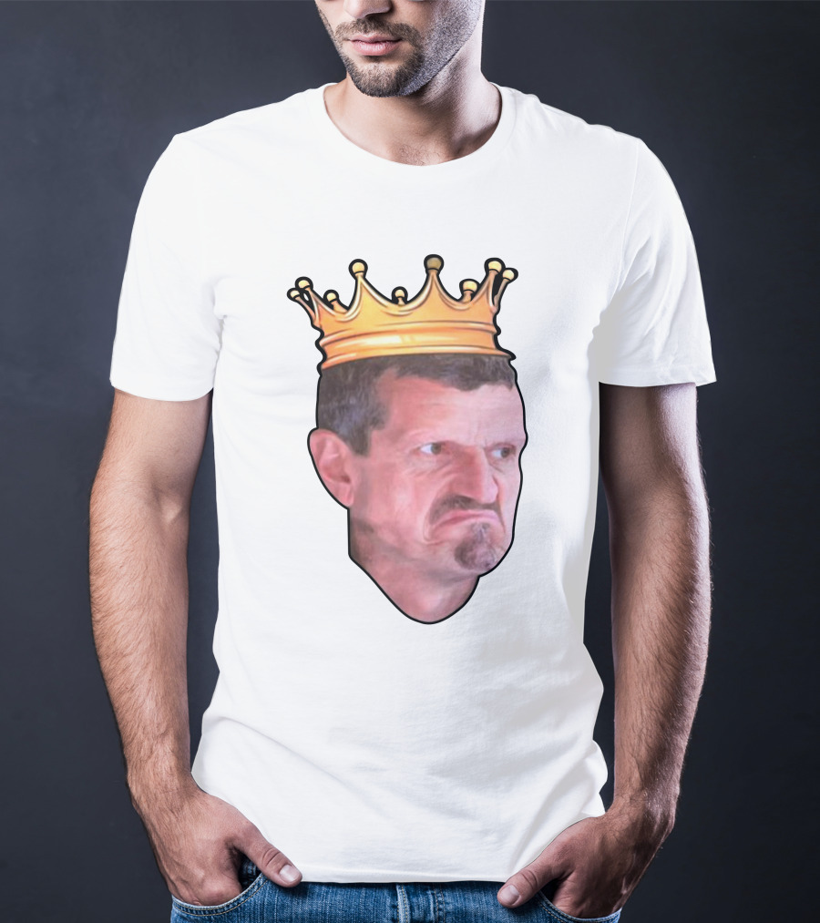 Haas F1 Team Bahrain GP Guenther Steiner King Crown T-Shirt
