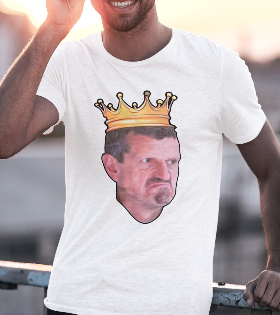 Haas F1 Team Bahrain GP Guenther Steiner King Crown T-Shirt
