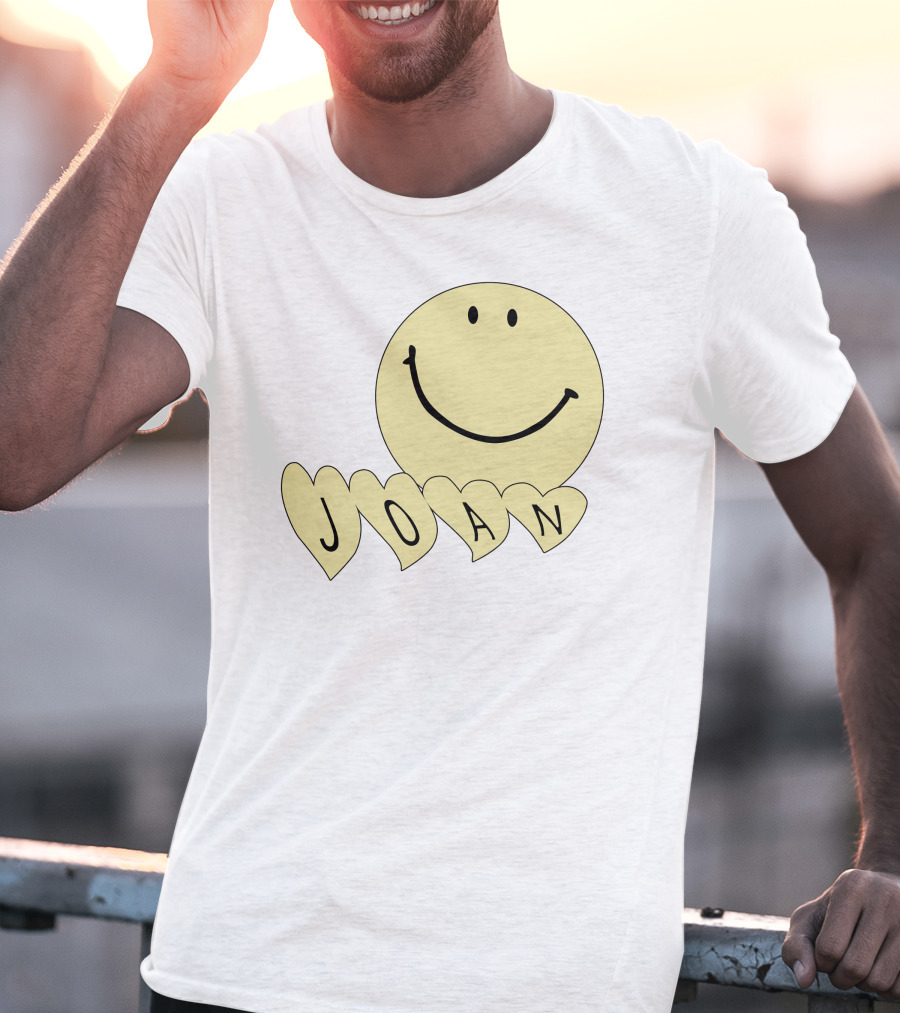Songsbyjoan Happyhead Joan Smiley Face Heart Letters T-Shirt