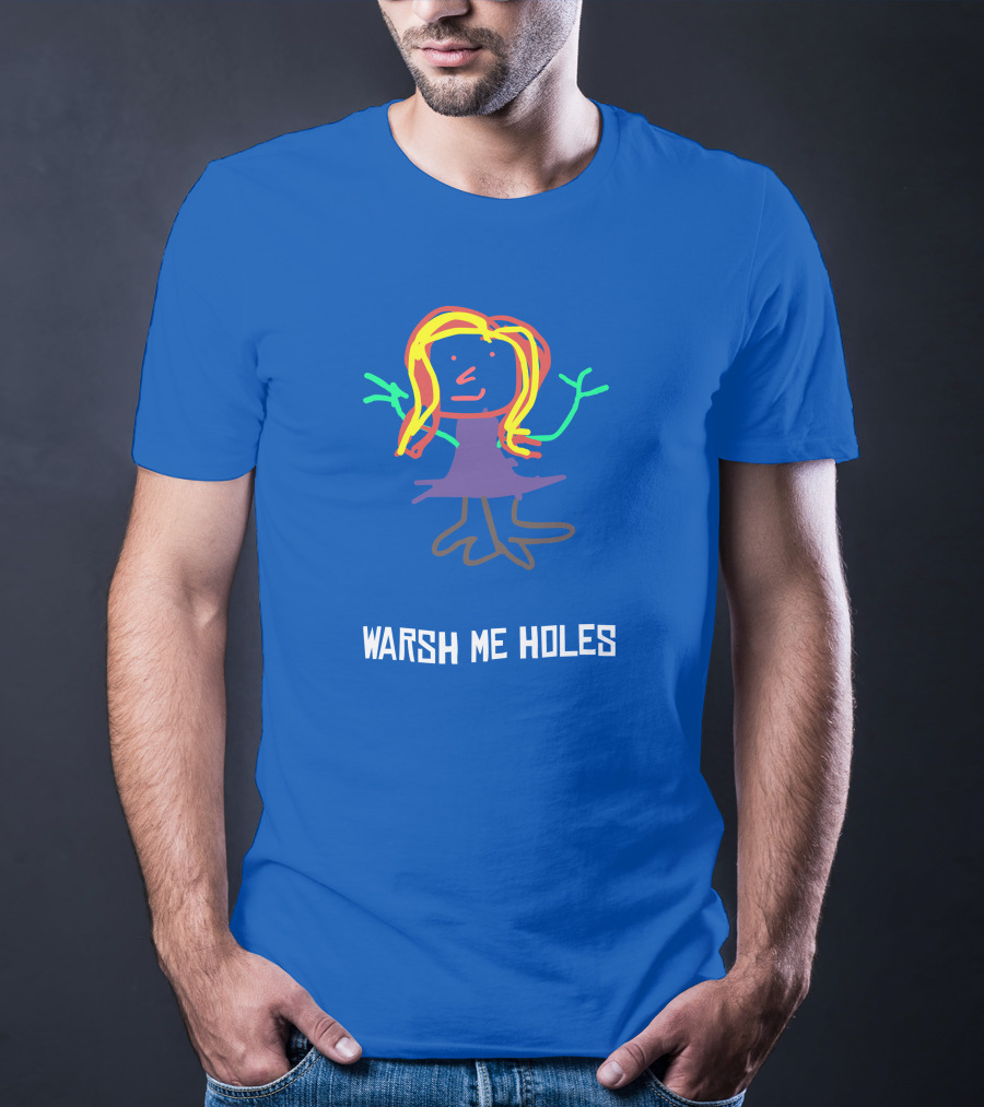 Deirdre Warsh Me Holes Colorful Stick Figure T-Shirt
