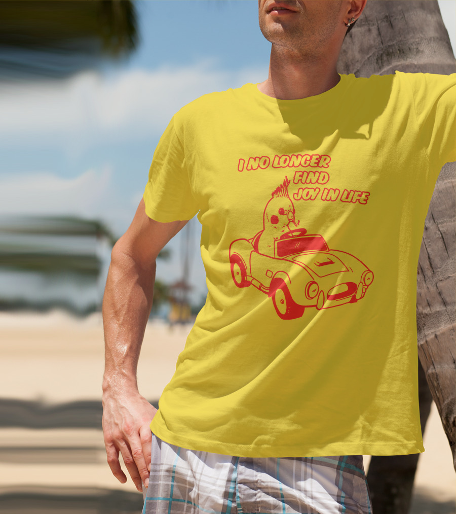 I No Longer Find Joy In Life With Driving Bird In Car T-Shirt