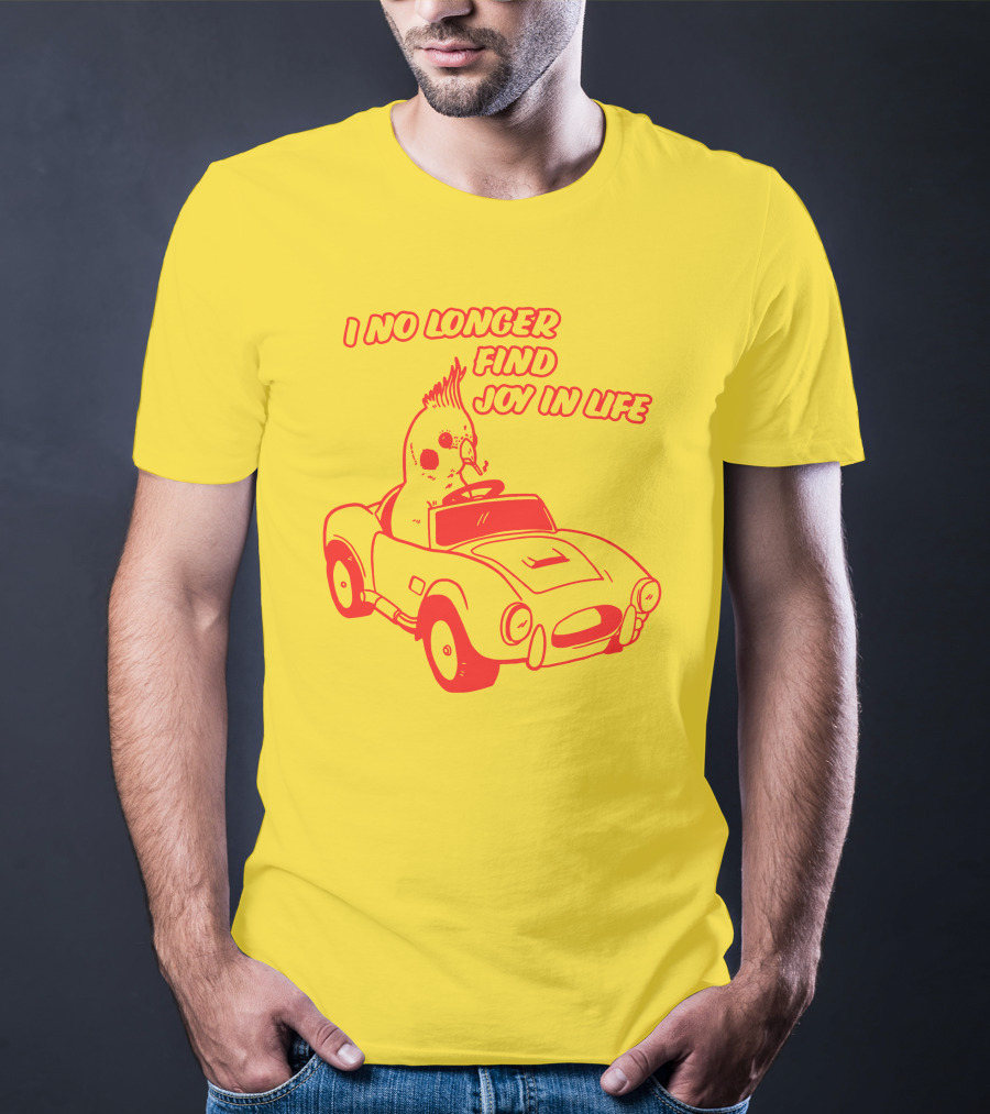 I No Longer Find Joy In Life With Driving Bird In Car T-Shirt