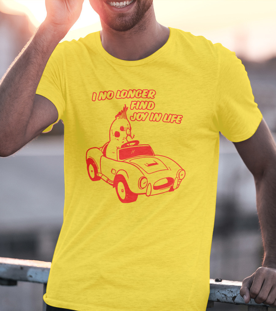 I No Longer Find Joy In Life With Driving Bird In Car T-Shirt